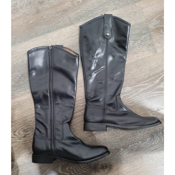 Frye Women's Black‎ Tall Melissa Button Boots size 6 #3 - Picture 2 of 12